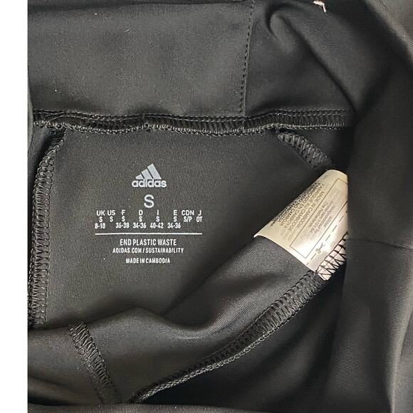 Adidas Three Stripe Cropped High Rise Leggings Like New Condition Size Small - Picture 7 of 8